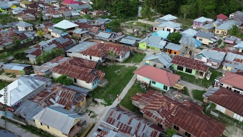 aerial view of houses .aerial view of densely populated settlements
