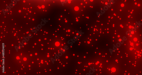 Red neon color Happy New Year text illustration with red neon color snow in high-resolution. Red neon color Happy New Year animation.