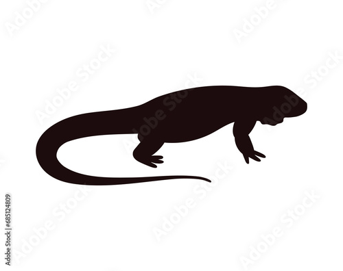 Giant lizard silhouette.