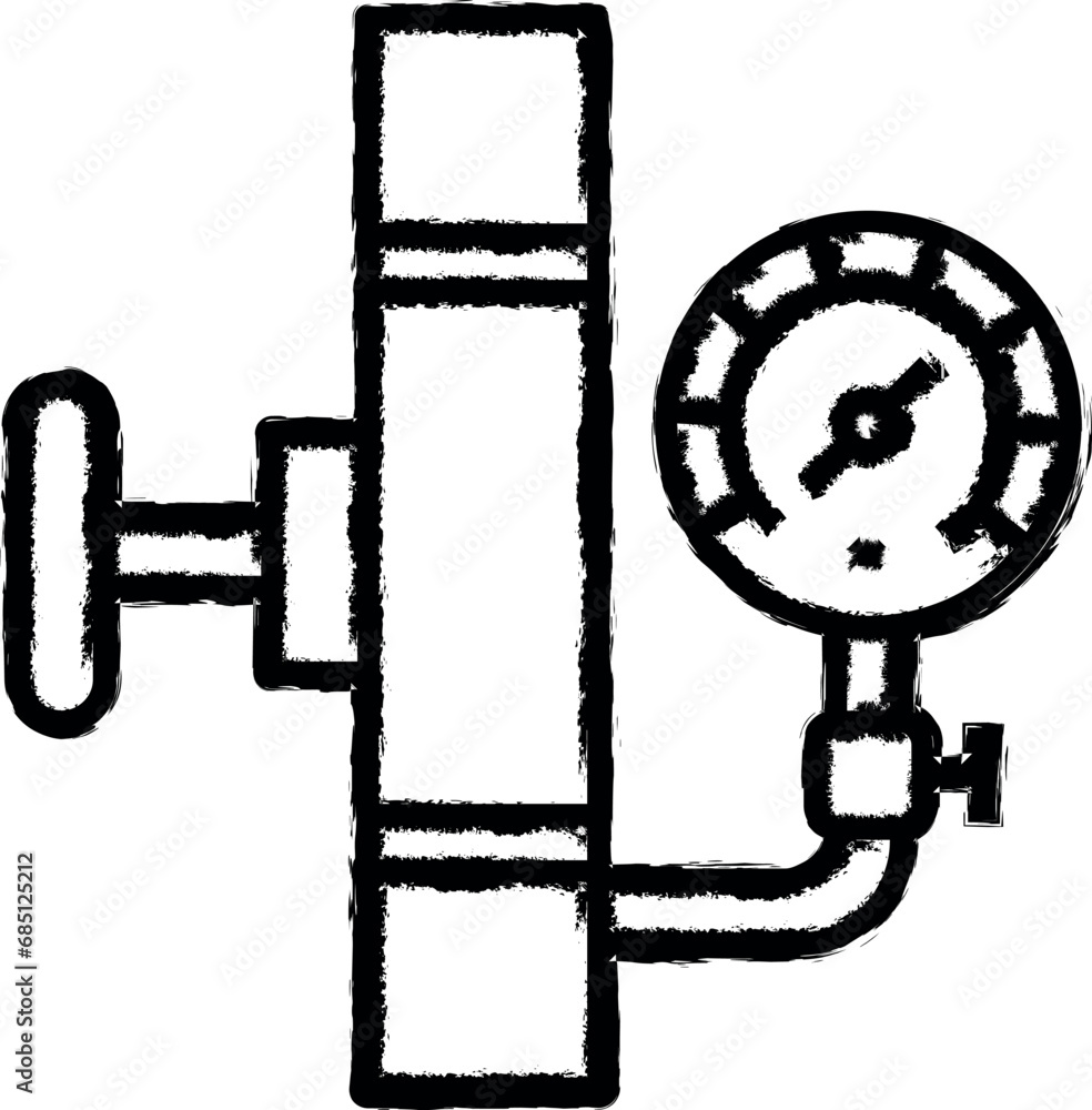 Plumber, gauge vector icon in grunge style Plumber, gauge vector icon in grunge style