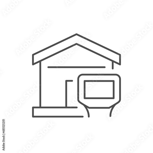 House energy audit line icon