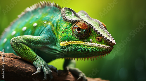 portrait of a cute funny chameleon - Chamaeleo.Generative AI © Anna
