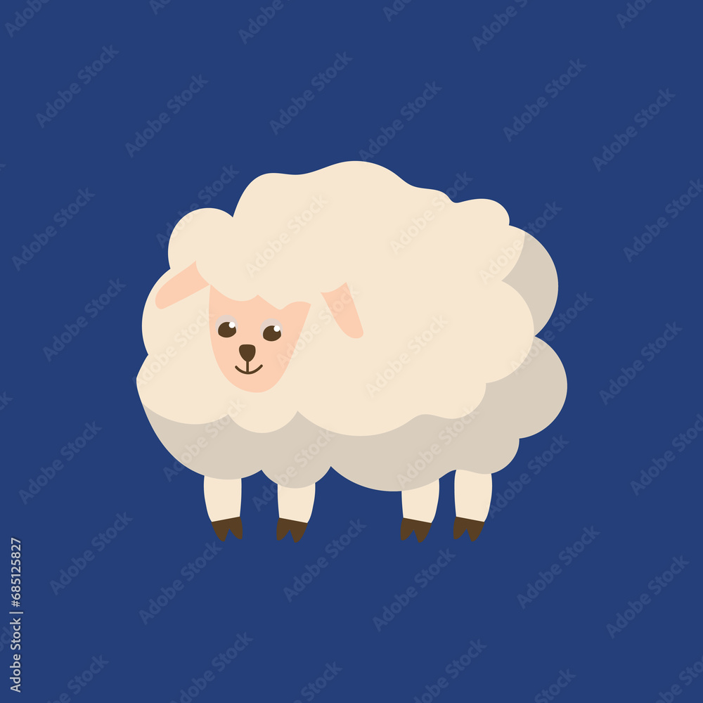 Christian Christmas element of set. This vibrant artwork showcase a sheep in a Christian-themed illustration against a dark backdrop. Vector illustration. Christian Christmas element of set. This vibrant artwork showcase a sheep in a Christian-themed illustration against a dark backdrop. Vector illustration.