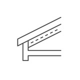 Roof insulation line outline icon