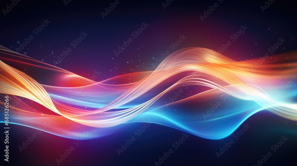 Naklejka premium Energy Light Lines Flow