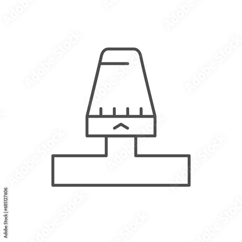 Heating thermostat line outline icon