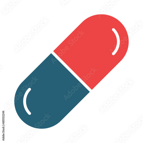 Capsule Glyph Two Color Icon Design