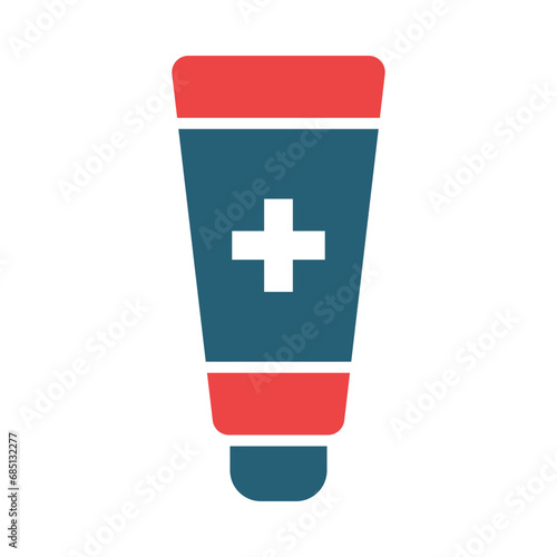Ointment Glyph Two Color Icon Design