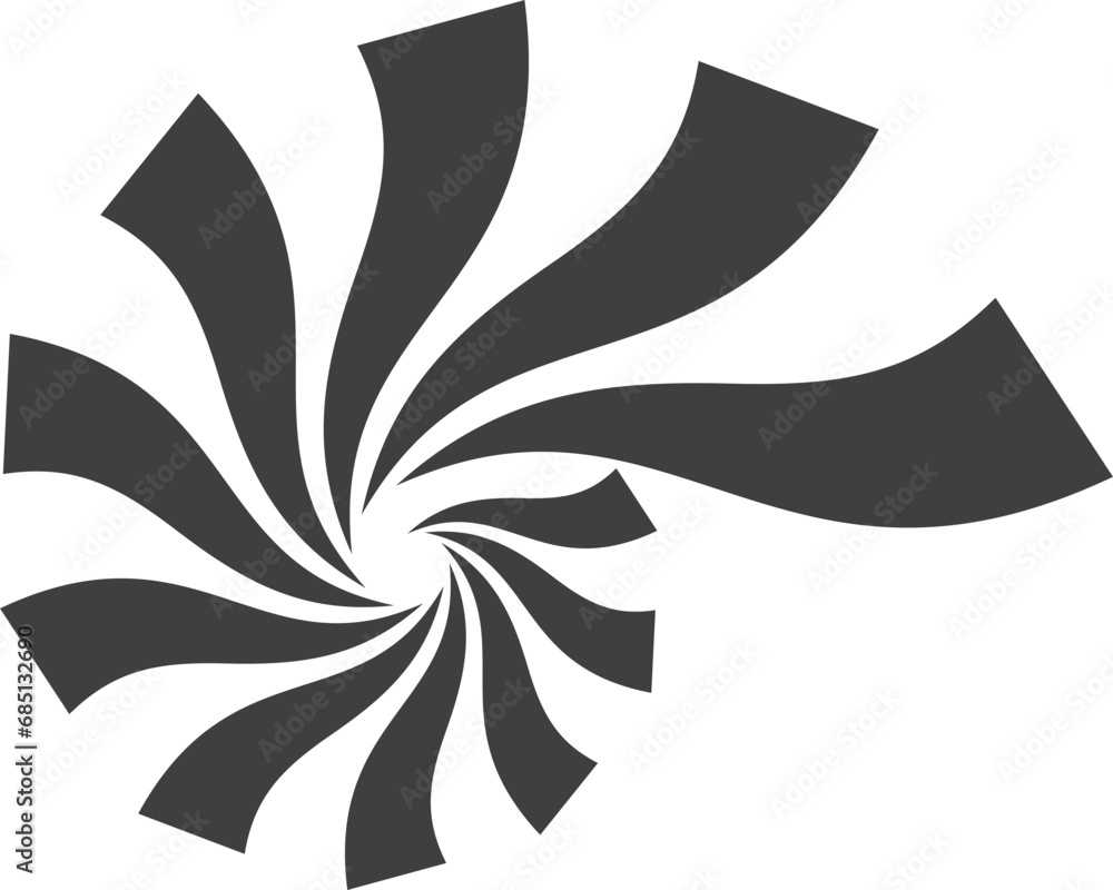 Obraz premium Spiral and swirl motion twisting circles design element set.