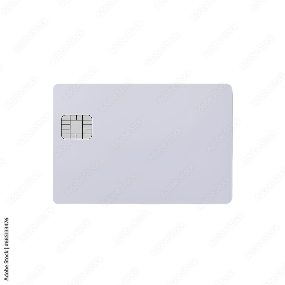 Naklejka premium Blank credit card isolated on transparent background