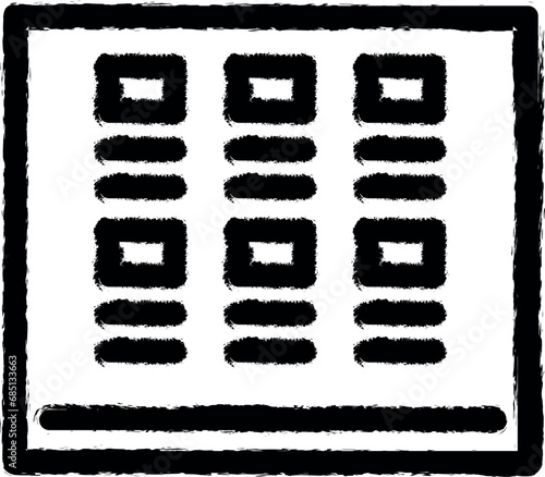 Storyboard, theatre vector icon in grunge style
