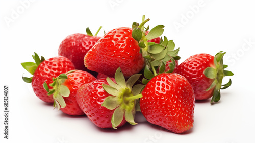 Strawberry composition isolated on white background