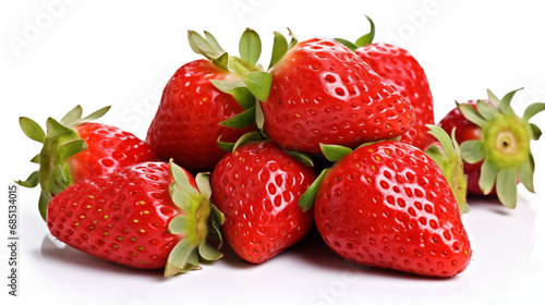 Strawberry composition isolated on white background