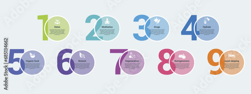 Infographics with Crisis theme icons, 10 steps. Such as state, bankruptcy, tax break, credit and more.