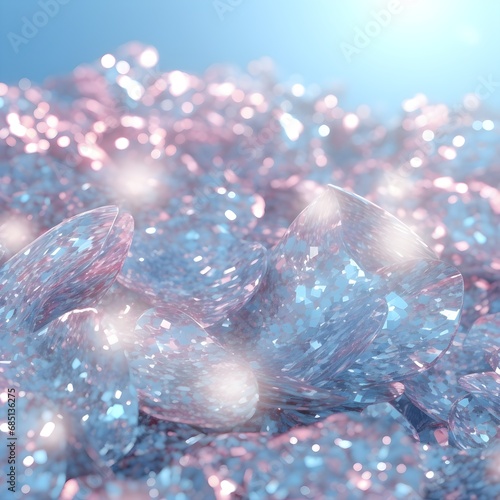 Blush blue sparkle background