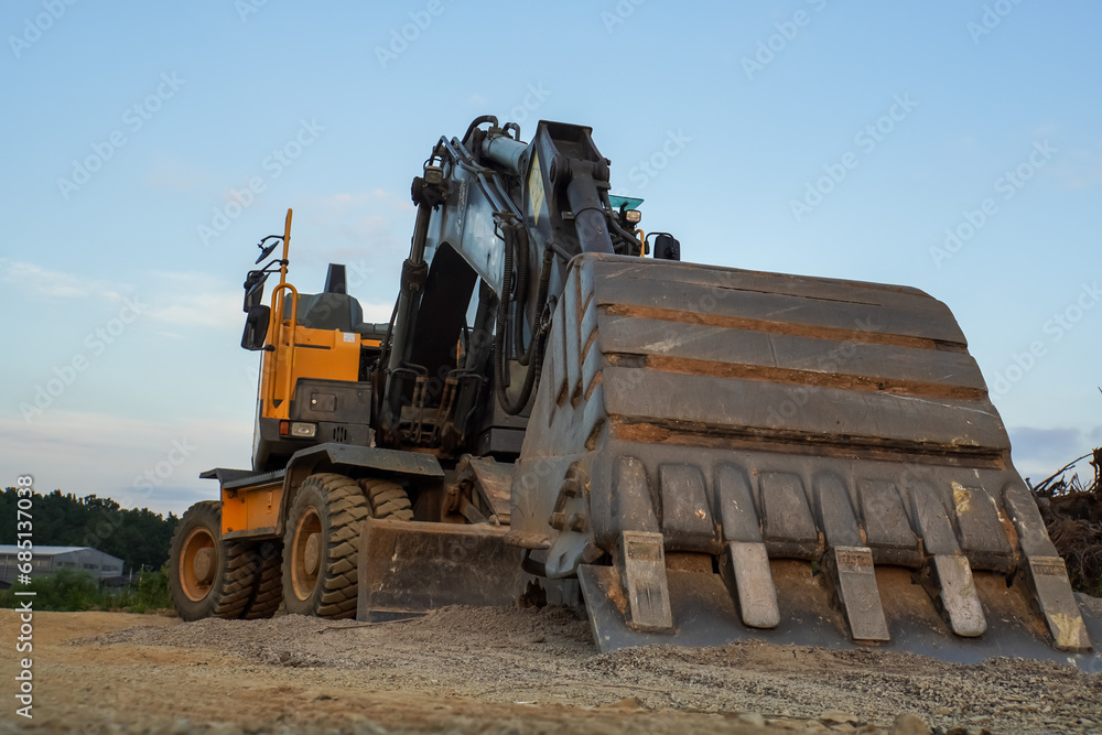 Obraz premium excavator in construction area