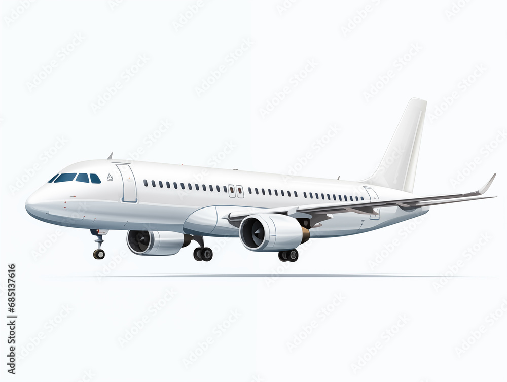 Airplane in white background Airplane in white background
