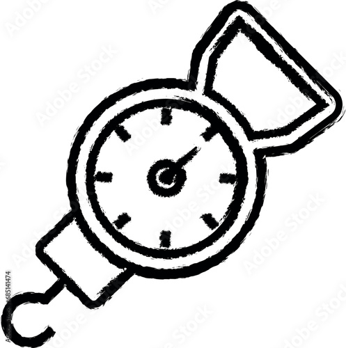 hook scales vector icon in grunge style
