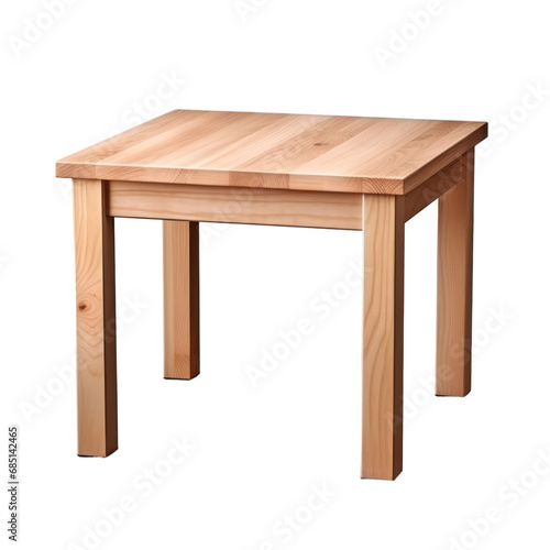Table wooden furniture isolated on white transparent, PNG