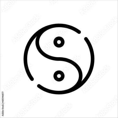 Yin and Yang vector symbol. isolated on white background