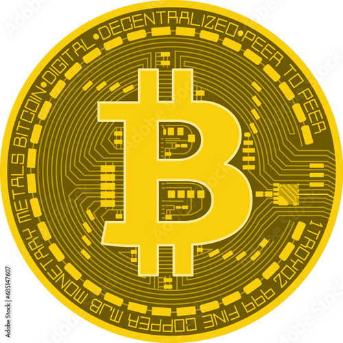 The Bitcoin currency vector illustration  (ID: 685147607)