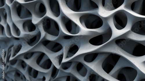 Abstract render of concrete parametric pattern Ai Generative