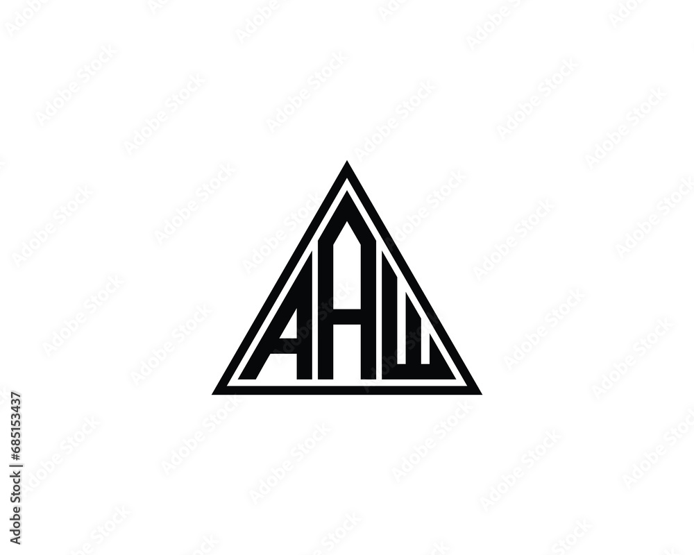 AAW logo design vector template AAW logo design vector template