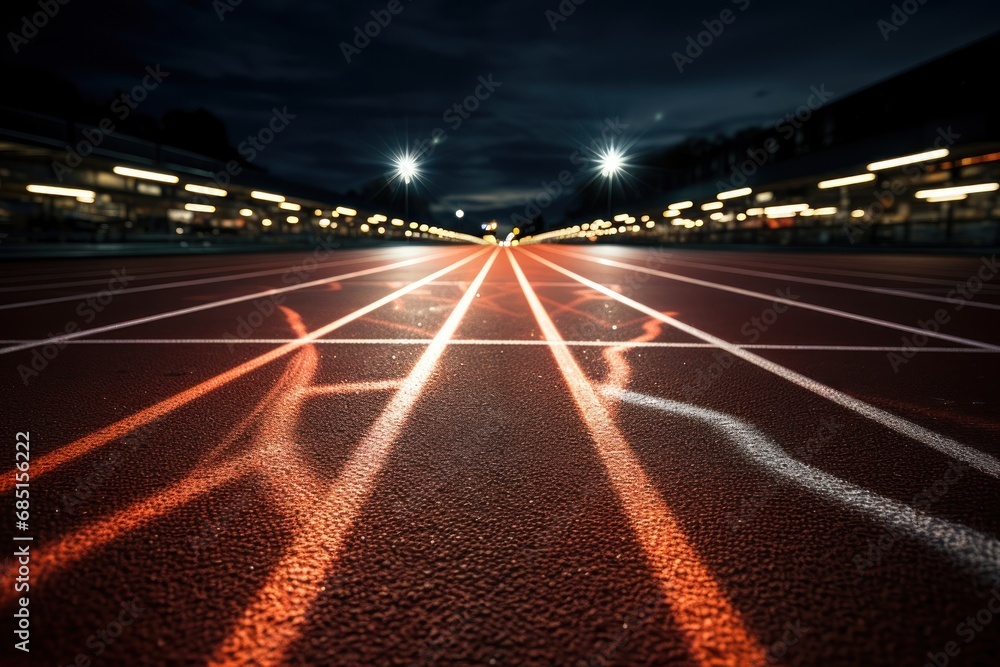 Little runners create streaks of light in long exposure shot, runner image Little runners create streaks of light in long exposure shot, runner image