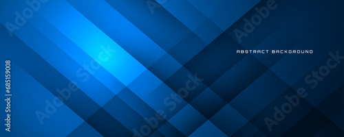 3D blue geometric abstract background overlap layer on dark space with diagonal slices shape decoration. Modern graphic design element cutout style concept for banner, flyer, card, or brochure cover photo
