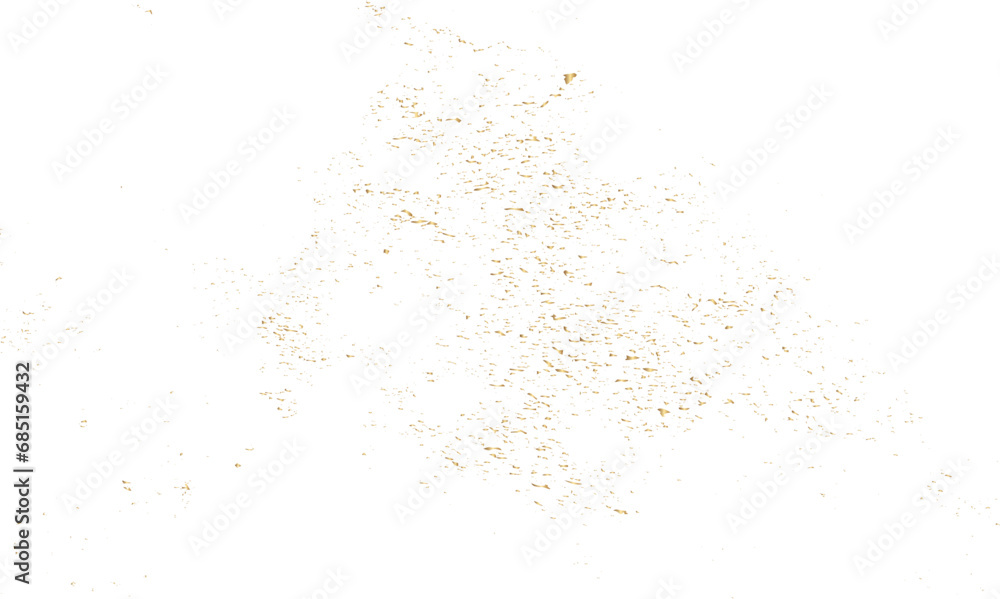 Abstract luxury golden confetti glitter and dust falling down on transparent background. Shiny glittering dust background.