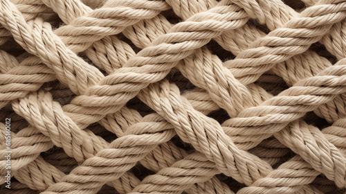 Maillage de cordes en laine en gros plan photo