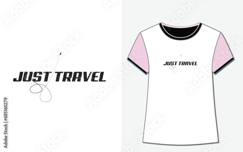 Just Travel T-Shirt Design photo