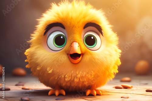 adorable little chick with big eyes