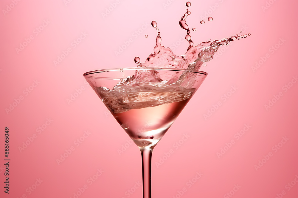 Сocktail splash on gradient background Сocktail splash on gradient background