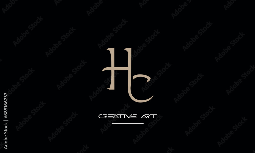 CH, HC, C, H abstract letters logo monogram CH, HC, C, H abstract letters logo monogram