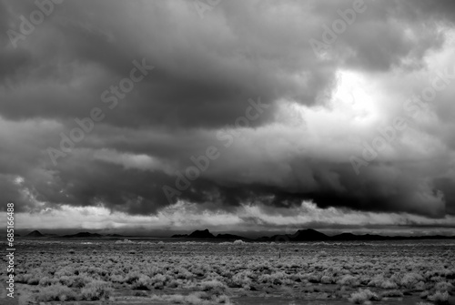 Storm clouds forming Sonora Desert Arizona in Infrared photo