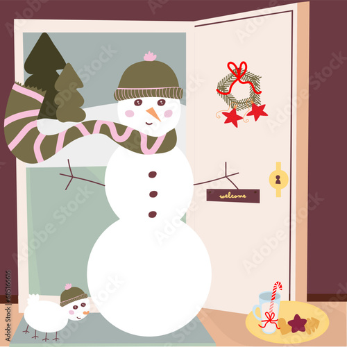 snowman coming home