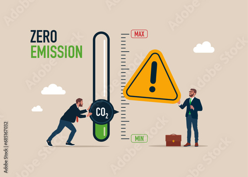 Poor quality emission. Modern vector illustration in flat style 
