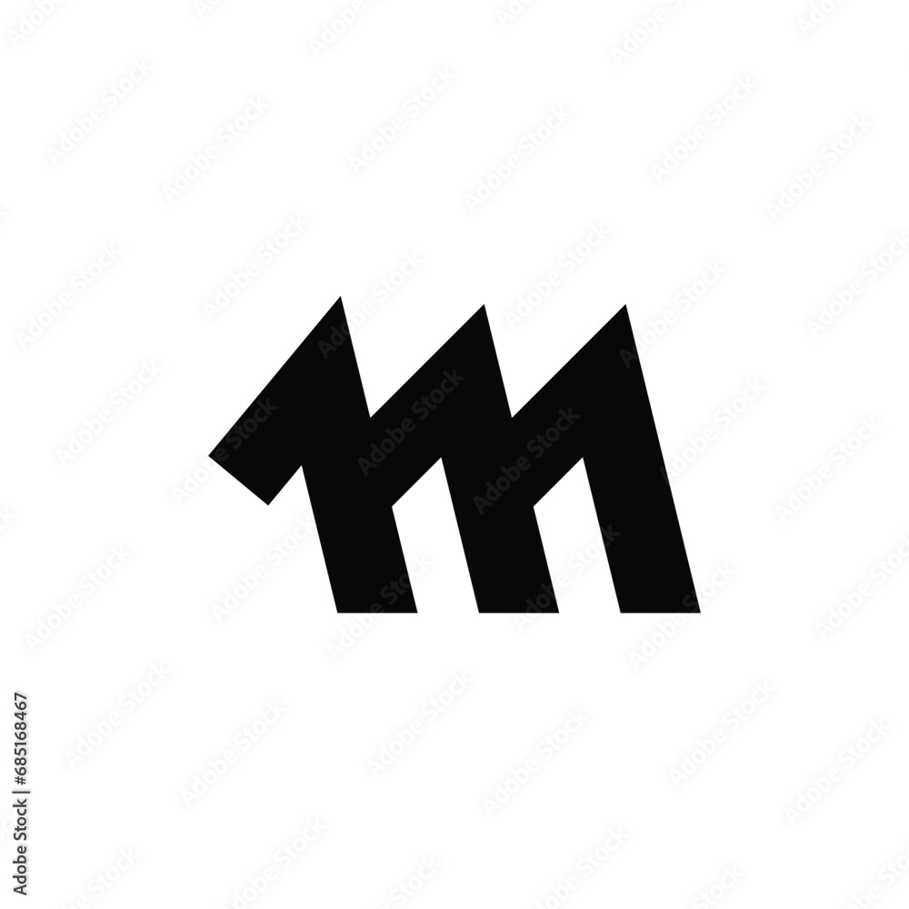 abstract letter M unique logo design abstract letter M unique logo design