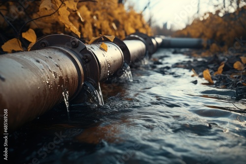 rusty pipe ,pipeline in the water