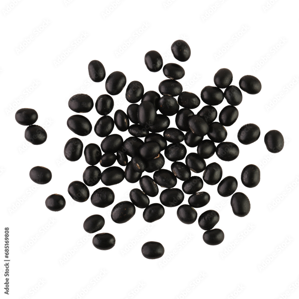 Fototapeta premium Black Beans Isolated Transparent