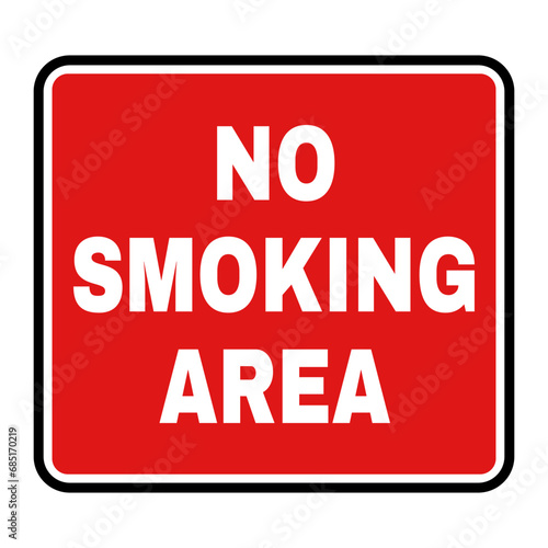 No smoking area red sign