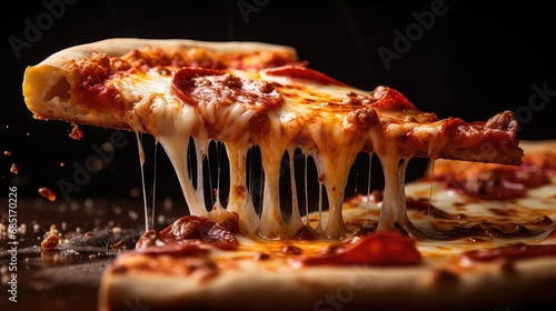 background tasty pizza food photo illustration delicious cheese, crust toppings, sauce slice background tasty pizza food photo