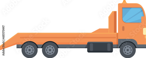 Hoist drag tow truck icon cartoon vector. Crash vehicle. Towing car from road