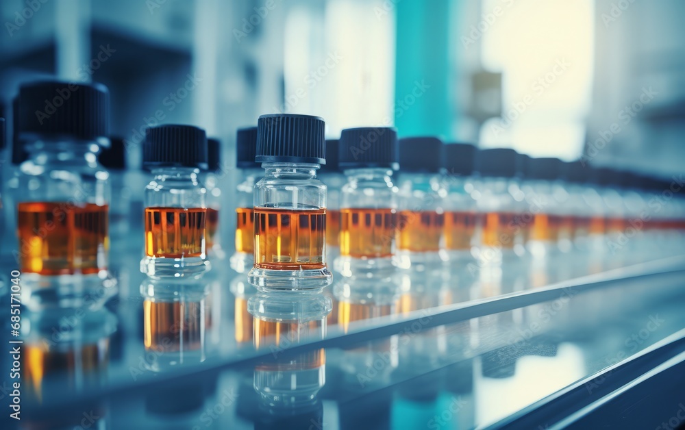 Test tubes in laboratory, Generative AI Test tubes in laboratory, Generative AI