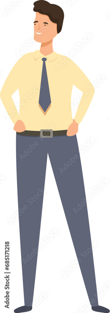 Teenager first job manager icon cartoon vector. Super work office. Career rank service
