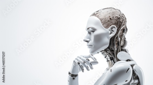 robot humam Artificial Intelligence android thinking
