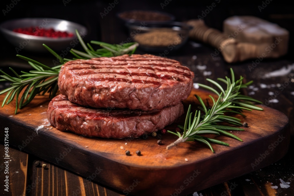  meat burger patties