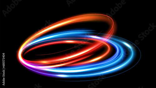 Abstract Luxury wind Line of Light with Sparkles, Isolated and Easy to Edit, Vector Illustration