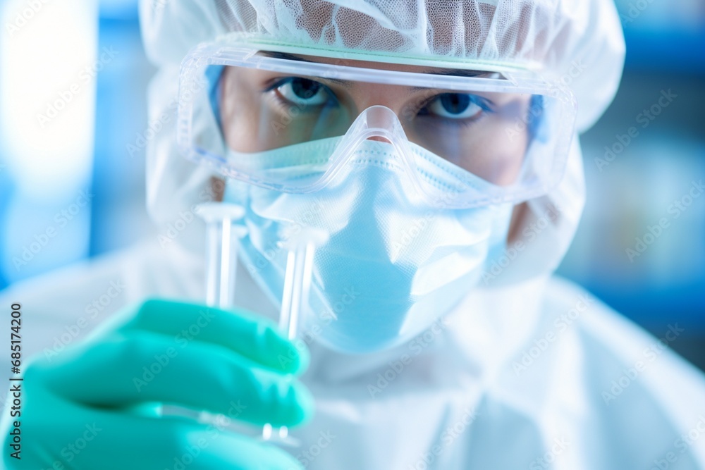 A Scientist Holding a Test Tube in a White Lab Coat A Scientist Holding a Test Tube in a White Lab Coat